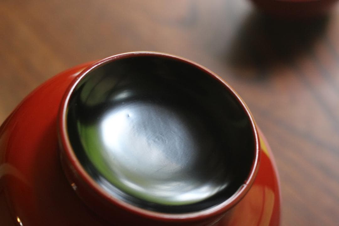 デッドストック！極上朱漆の美しい輪島塗の四つ椀（検漆器漆椀懐石四つ組椀茶道具