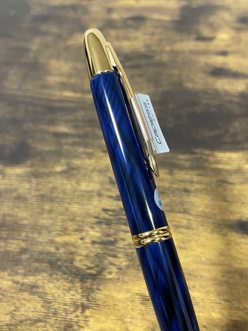 未使用　タグ付　ダークブルー　マーブル　18k キャップレス　万年筆　パイロット