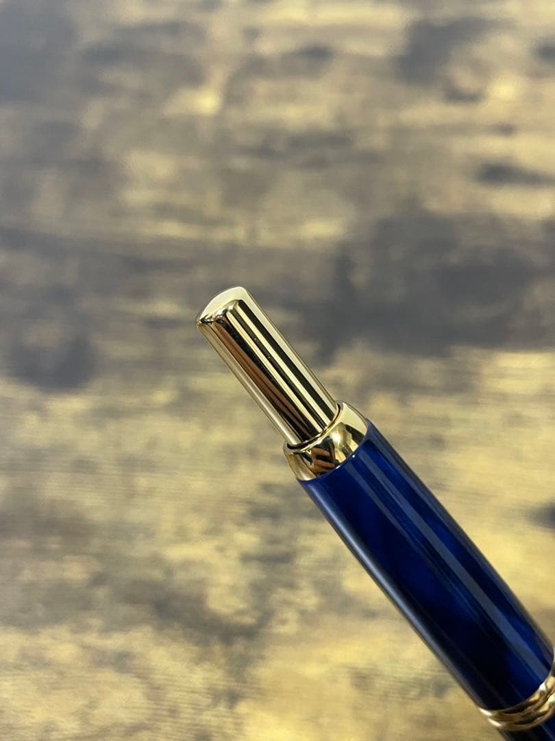 未使用　タグ付　ダークブルー　マーブル　18k キャップレス　万年筆　パイロット