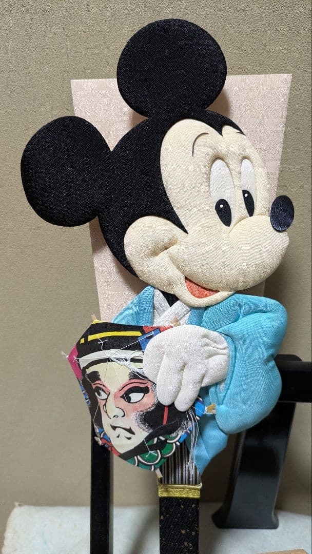 ミッキー ミニーの押し絵羽子板