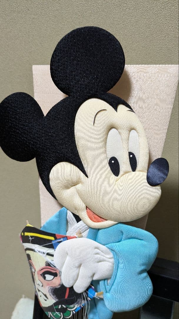 ミッキー ミニーの押し絵羽子板