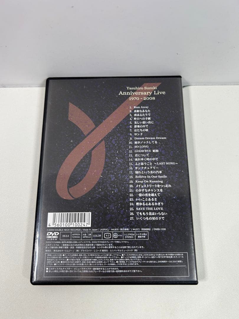 鈴木康博　アニバーサリーライブ　1970-2008 DVD