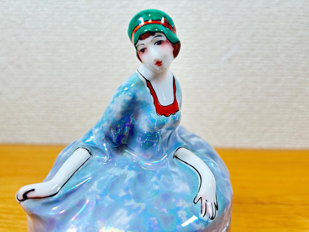 オールドノリタケ デコレディ パウダーボックス ドレッサードール 小物入れ