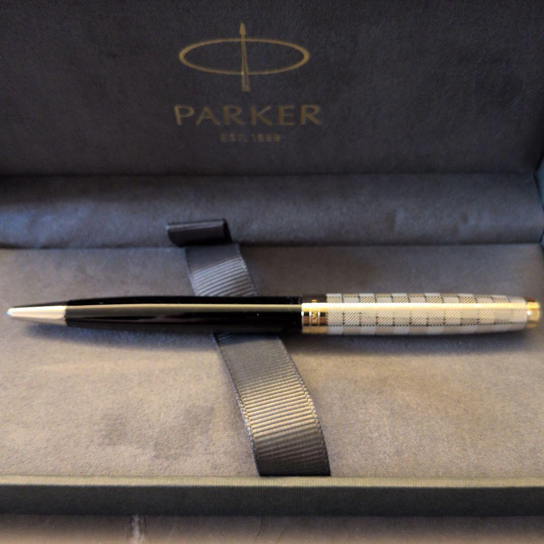 【未使用・送料込】パーカーソネットPRM メタル＆ブラックGTボールペン