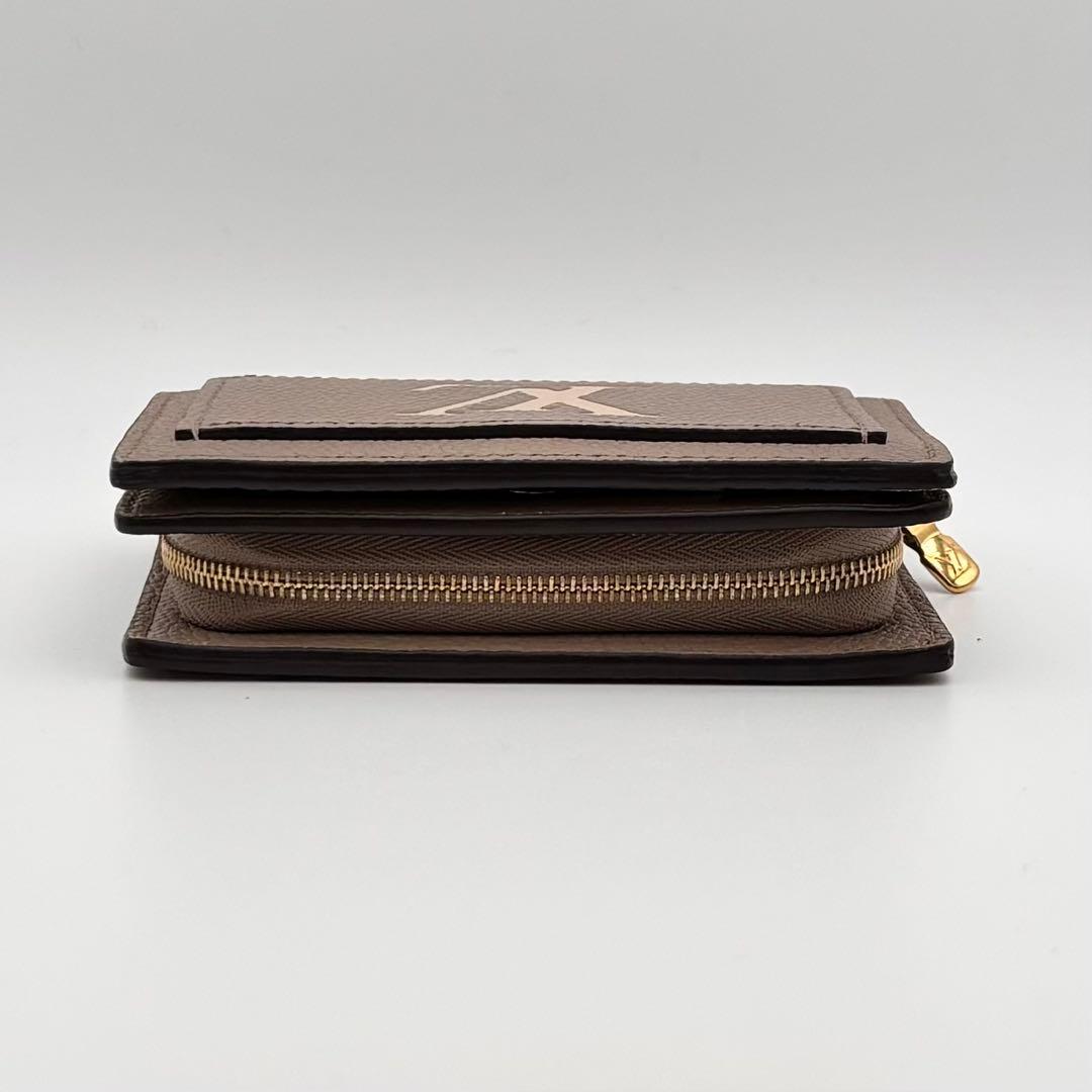 【美品】ルイヴィトン 二つ折り財布 モノグラム ポルトフォイユ クレア ベージュ