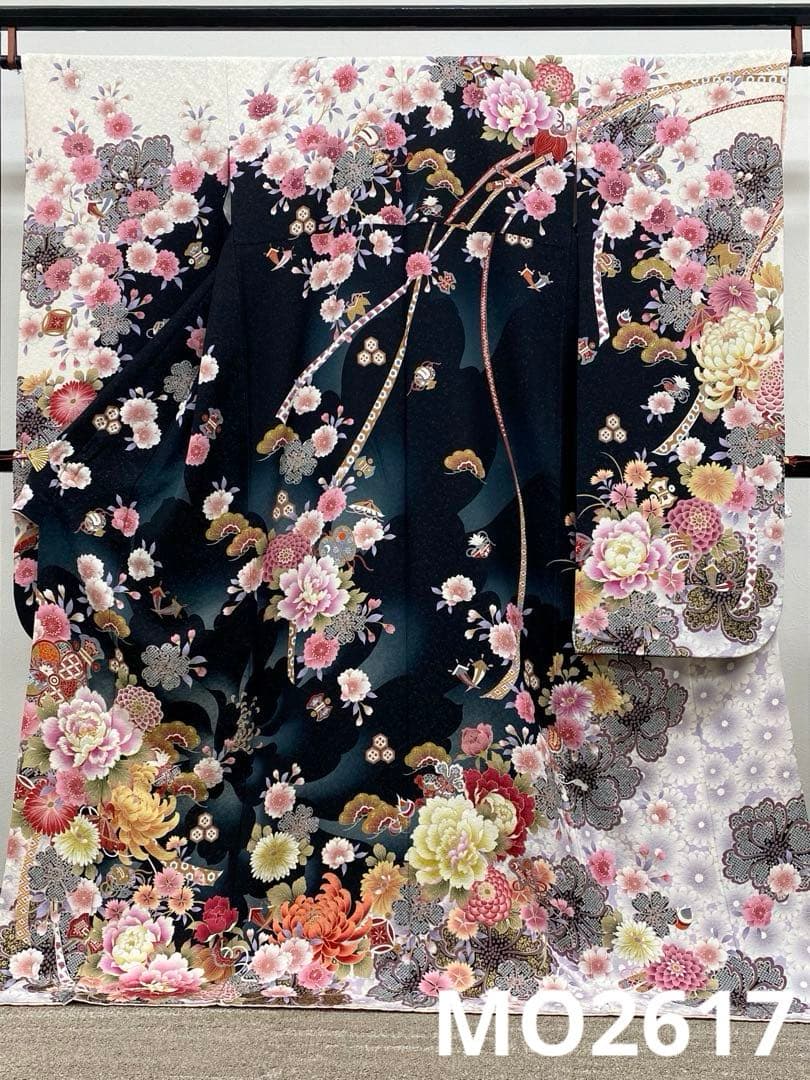 振袖 豪華 銀通し 刺繍 金彩 身丈172cm