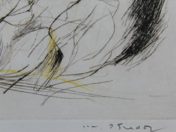 池田満寿夫、【女の肖像】、希少画集画、新品高級額・額装付、状態良好