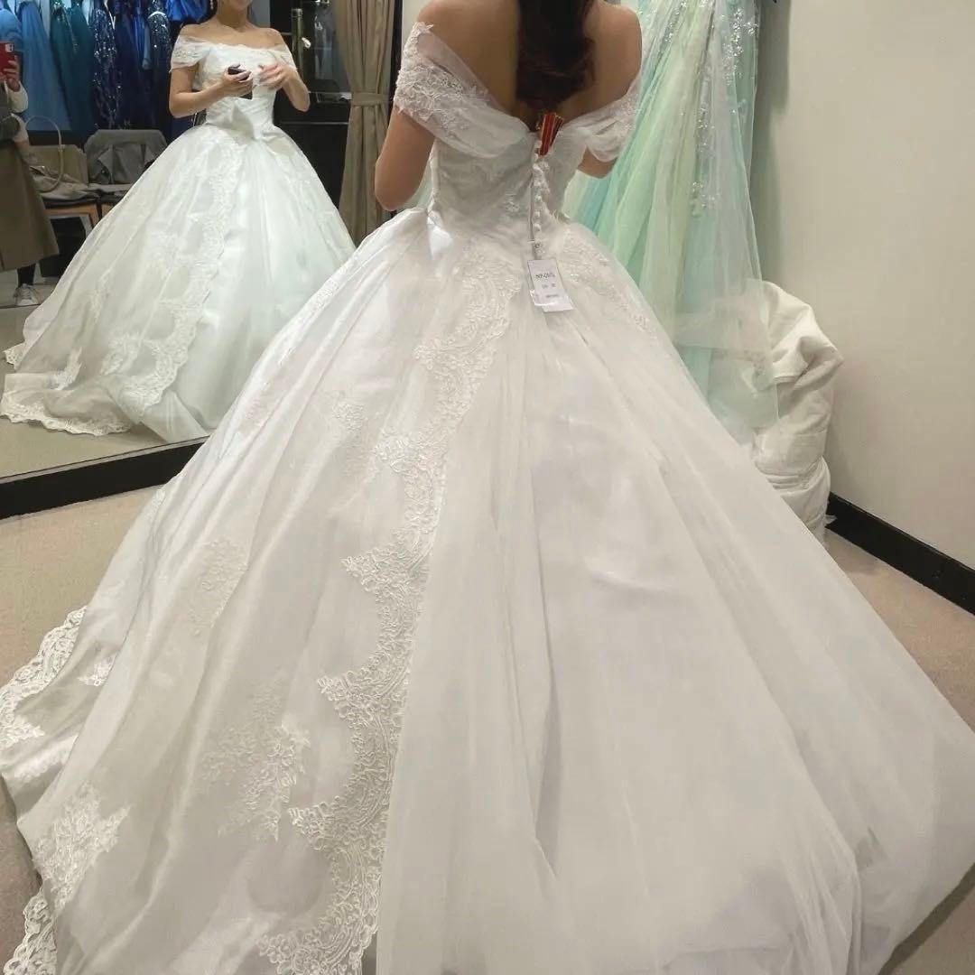 【引っ越し値下げ中1/29まで】ウェディングドレス　オフショル　プリンセスライン