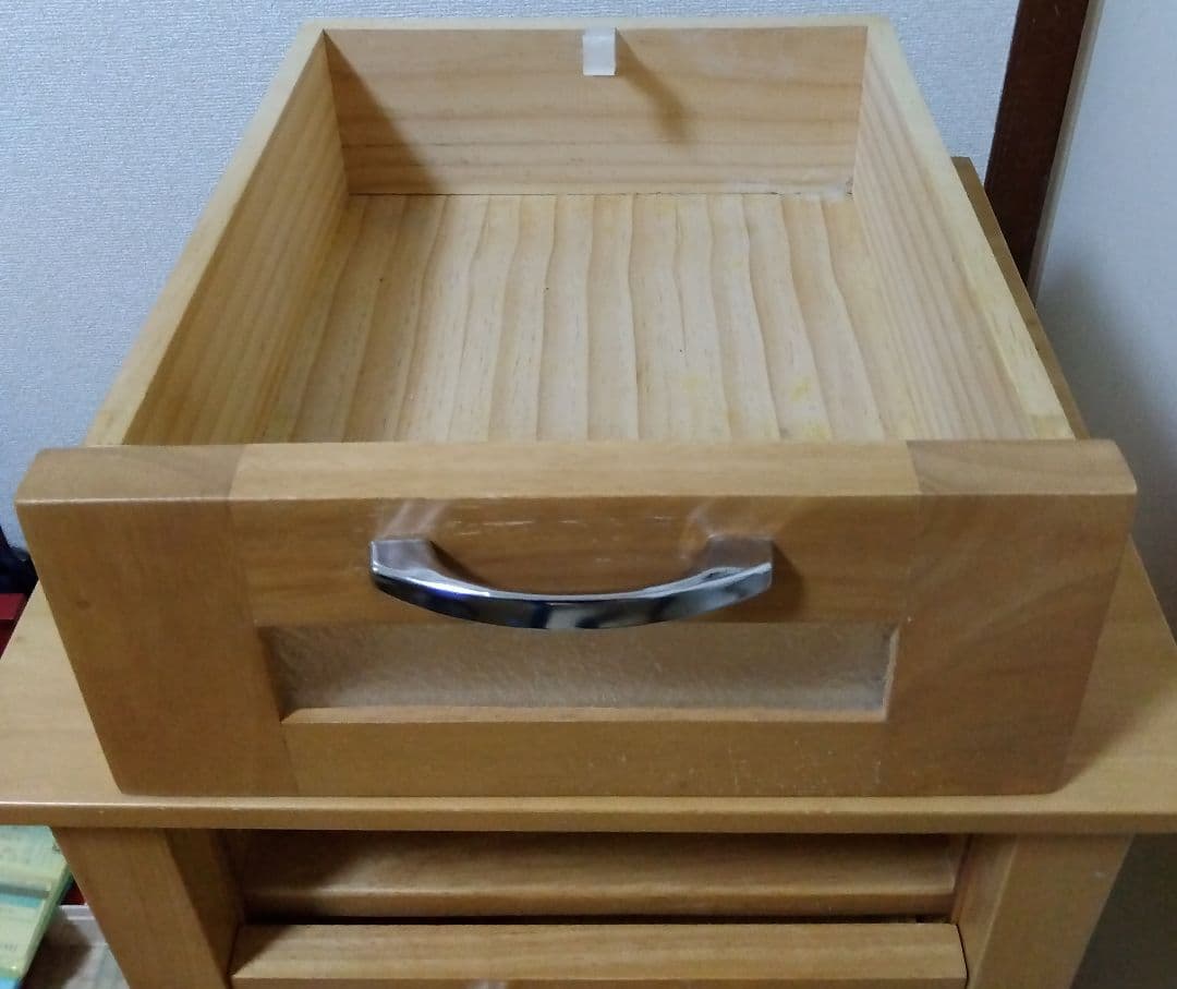 ナチュラルウッド 3段チェスト