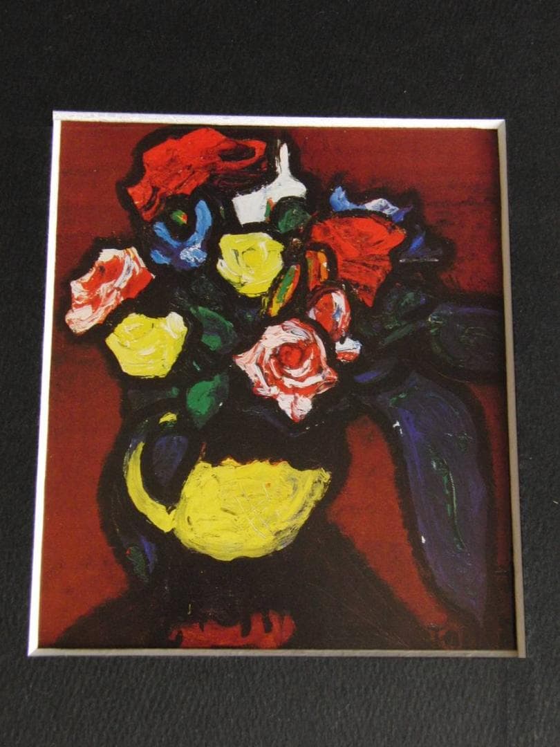 林武、「薔薇」、希少な画集の額装画