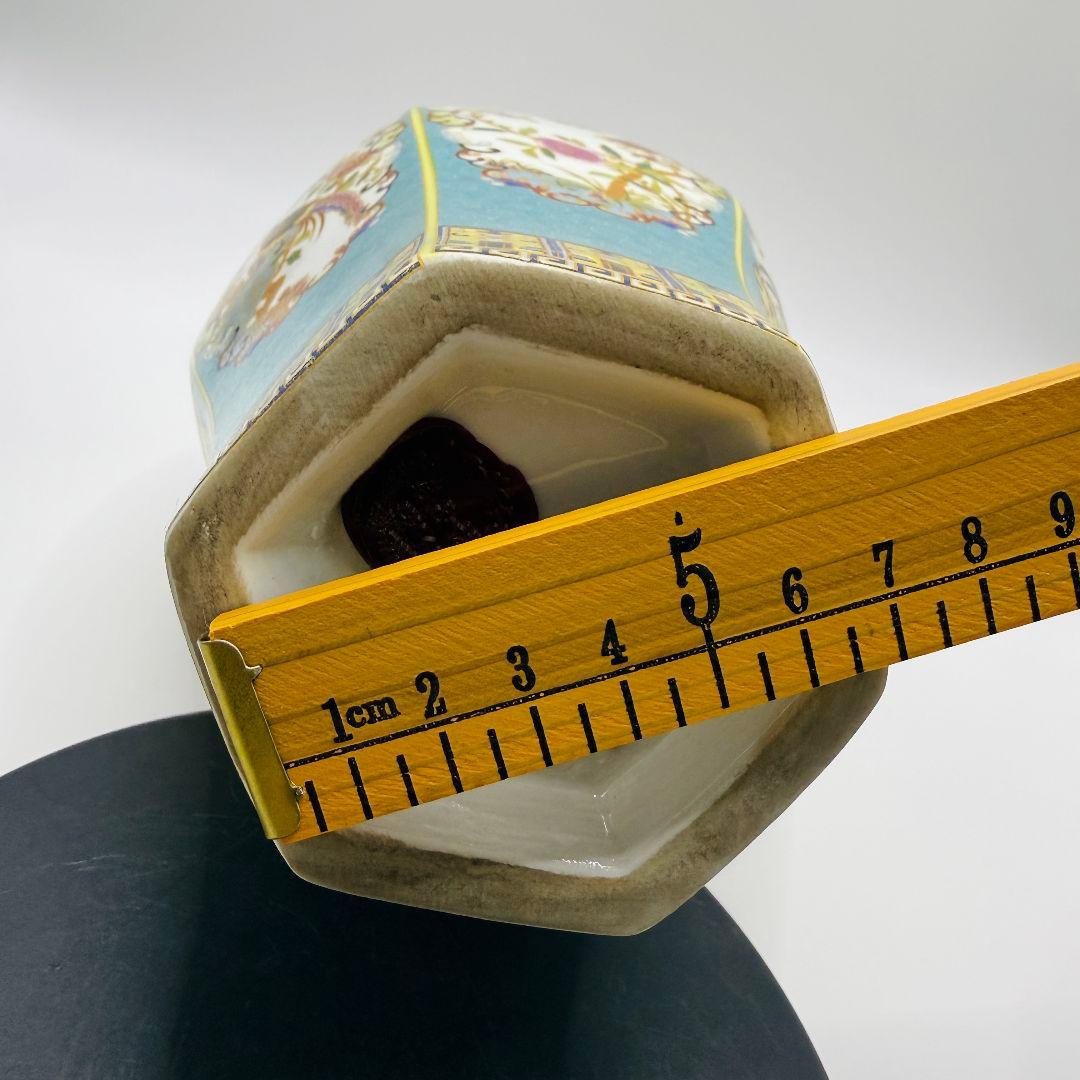 L107 六方花鳥梅瓶骨董磁器