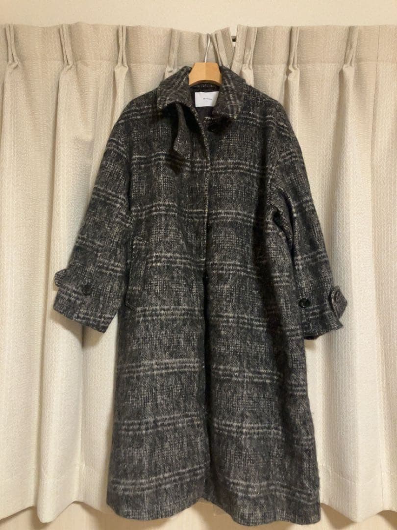 フレームワーク 2023AW シャギーチェックバルカラーコート