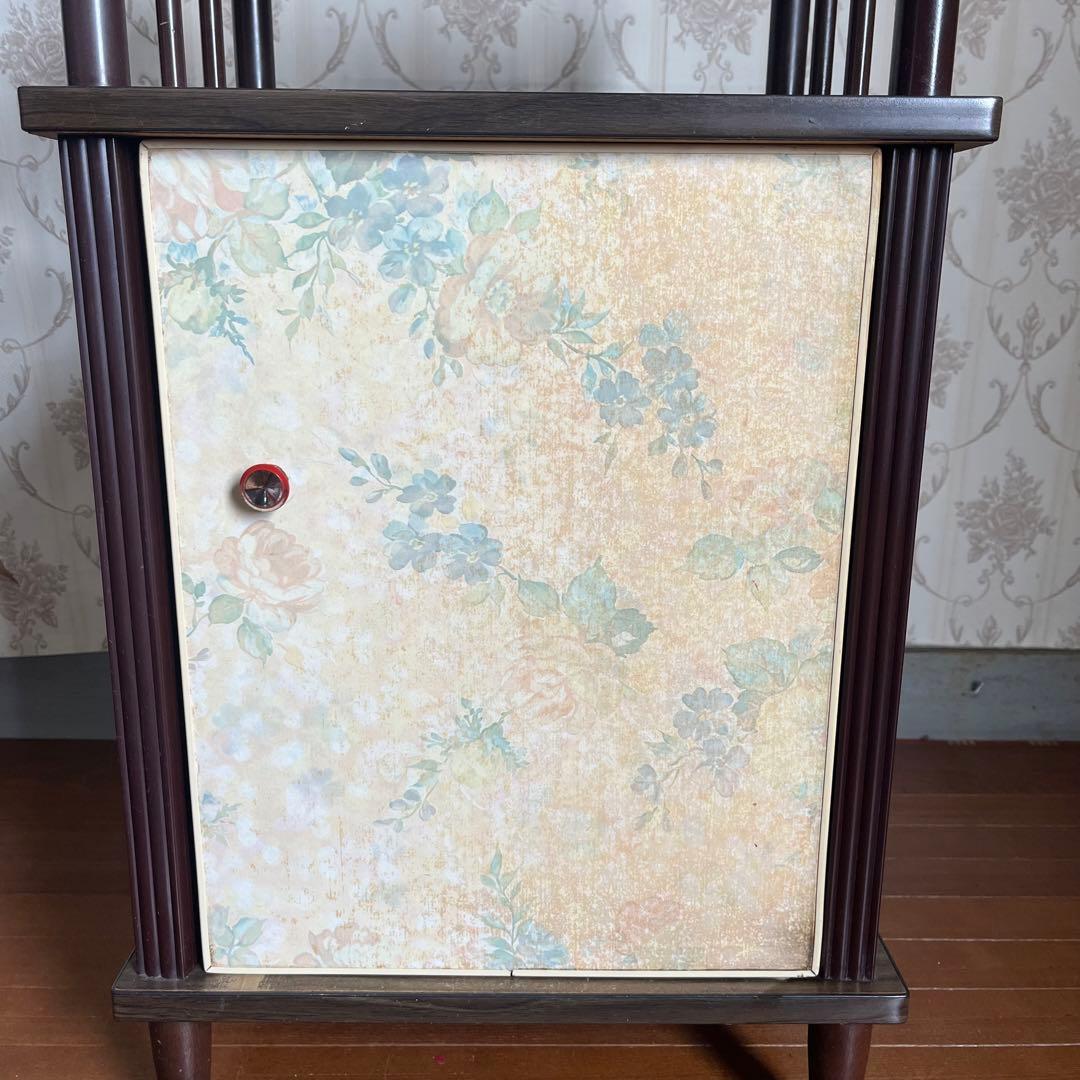 【アンティーク】昭和レトロ 木製 電話台 コンソールテーブル 飾り棚 古道具