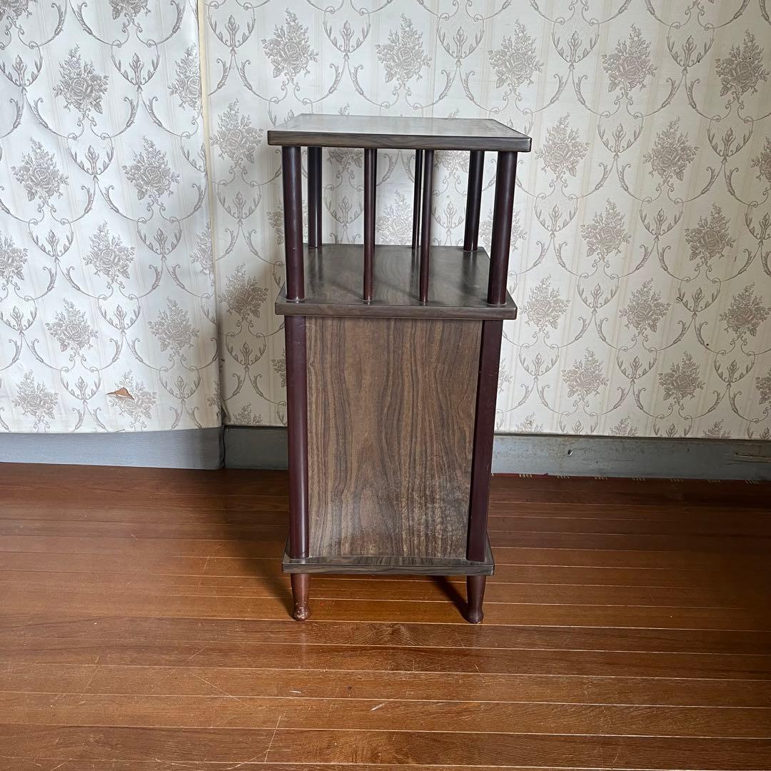 【アンティーク】昭和レトロ 木製 電話台 コンソールテーブル 飾り棚 古道具