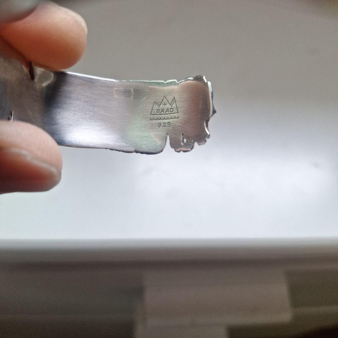 SAADフェザー925シルバー バングル