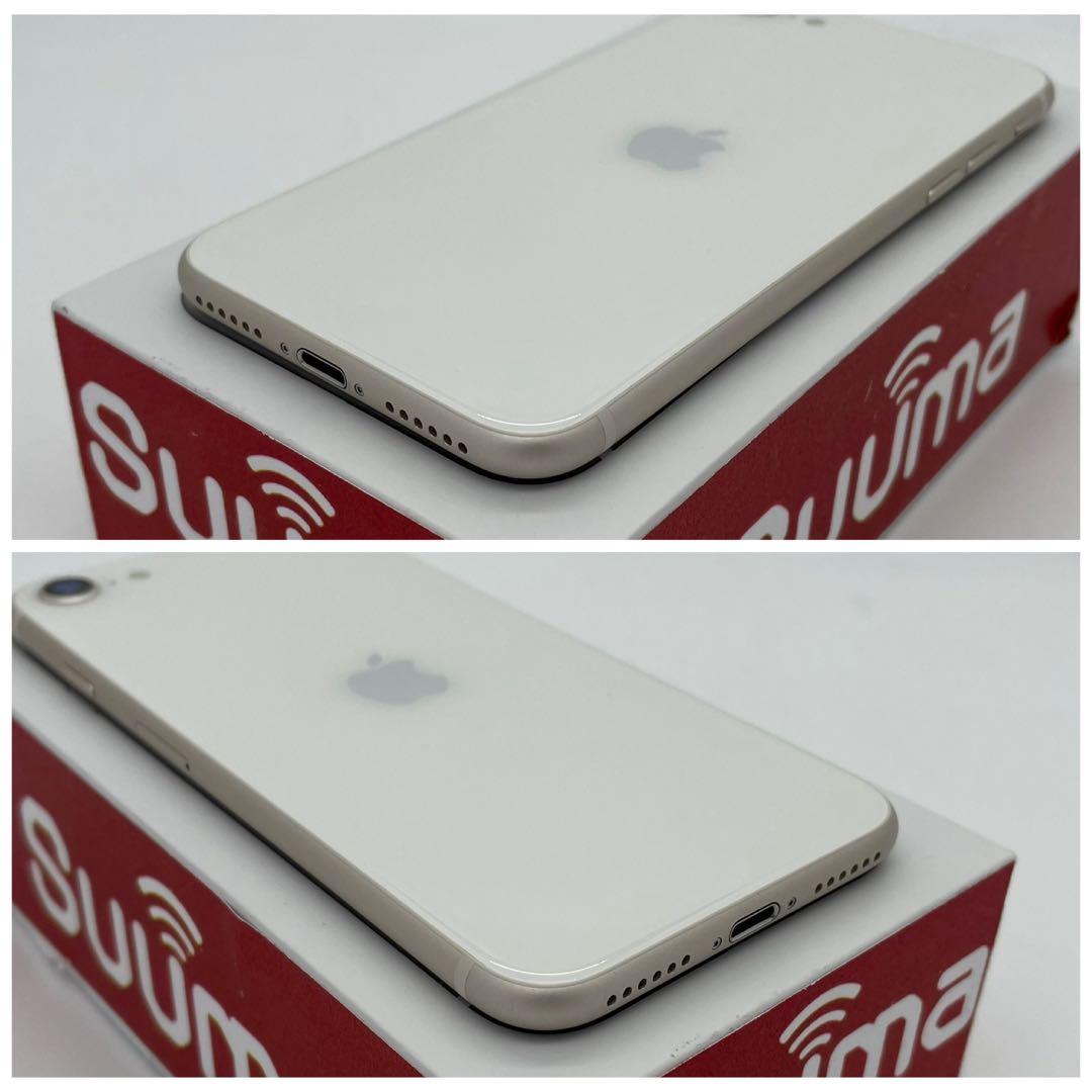 A 100% iPhone SE3 64 GB SIMフリー ホワイト 本体