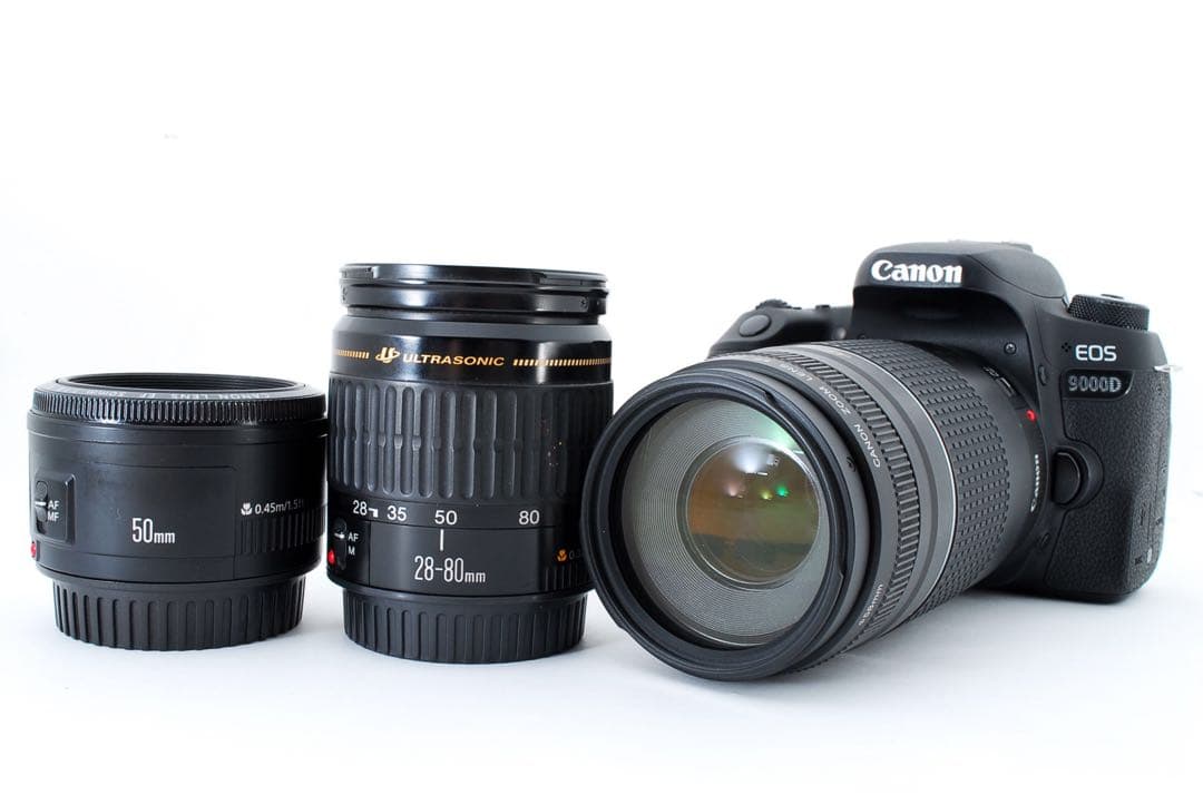 キャノン Canon EOS 9000D 標準＆望遠＆単焦点トリプルレンズセット