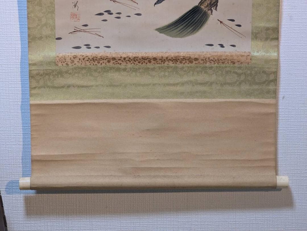 【真作】掛軸　双鶴図　逸品　P123