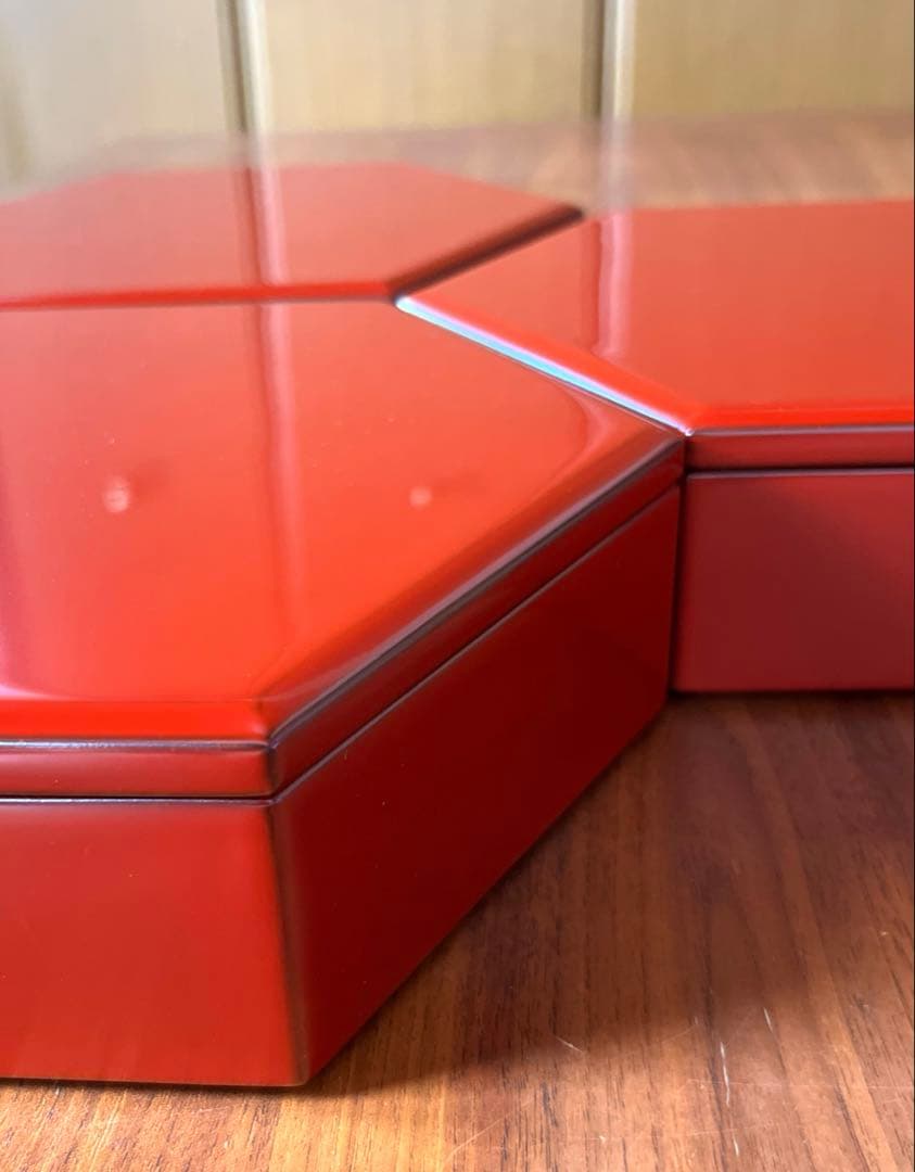 宮内庁御用達 山田平安堂 重箱 六角重 三段 弁当箱 松花堂弁当　おせち　新品