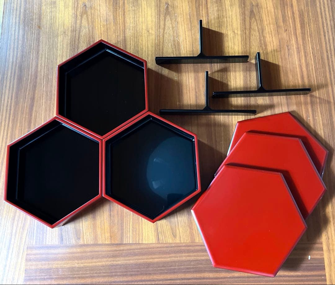 宮内庁御用達 山田平安堂 重箱 六角重 三段 弁当箱 松花堂弁当　おせち　新品