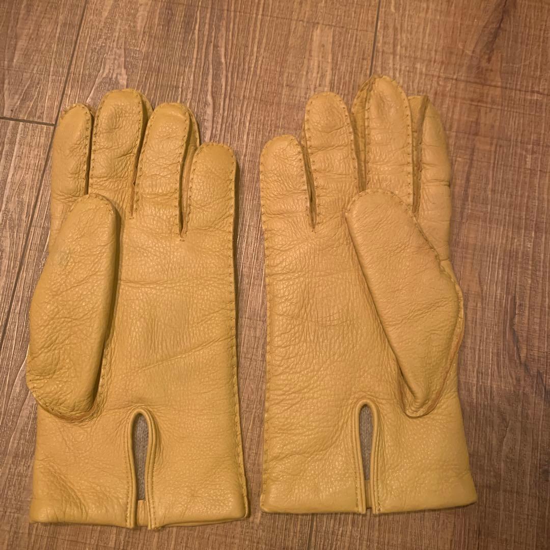 DENTS レザー手袋 コーク(イエロー)サイズ8