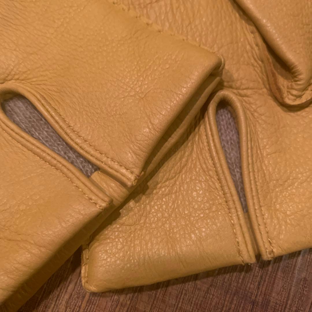 DENTS レザー手袋 コーク(イエロー)サイズ8