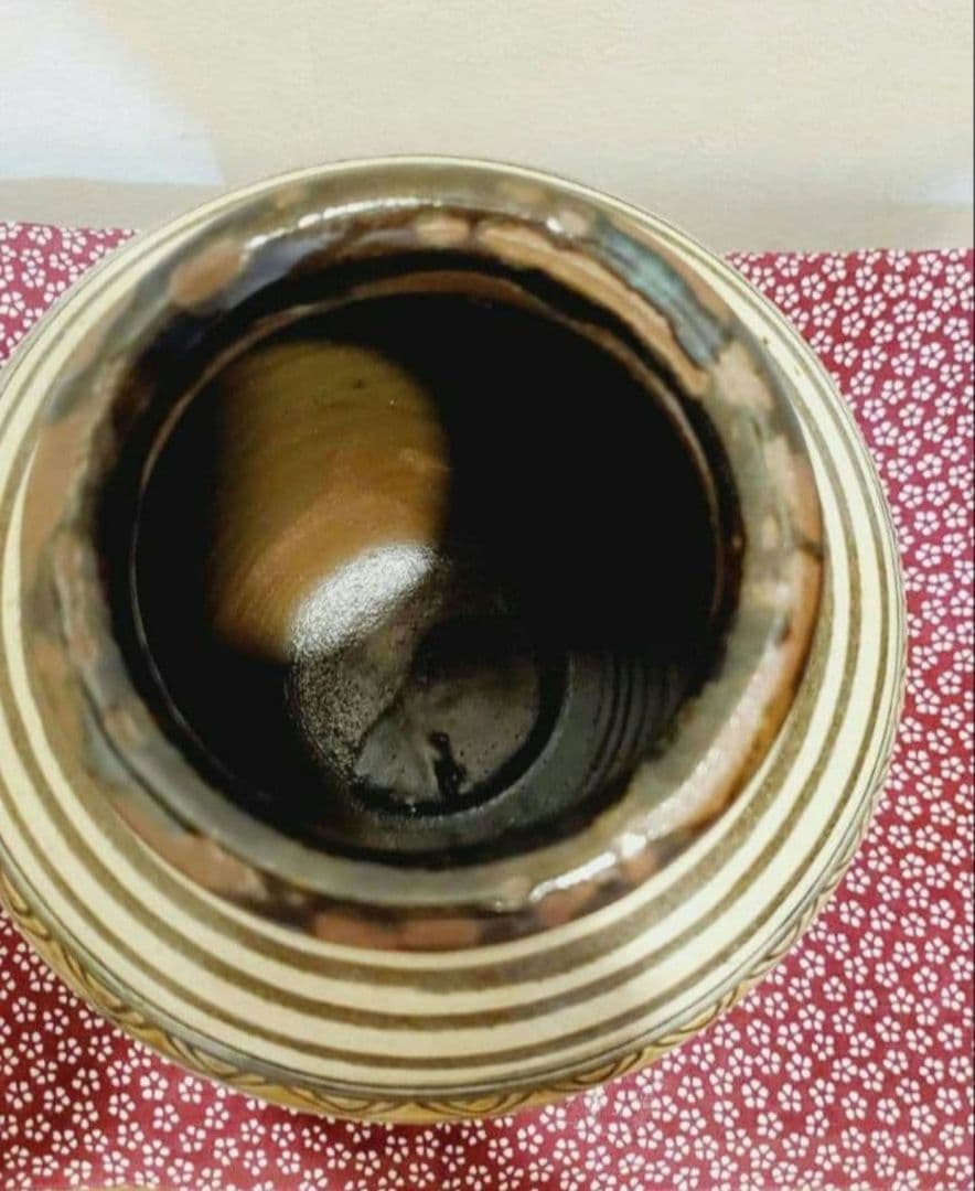 [入手困難]やちむん 金城次郎一門 宮城智 魚紋 大壺 人間国宝弟子