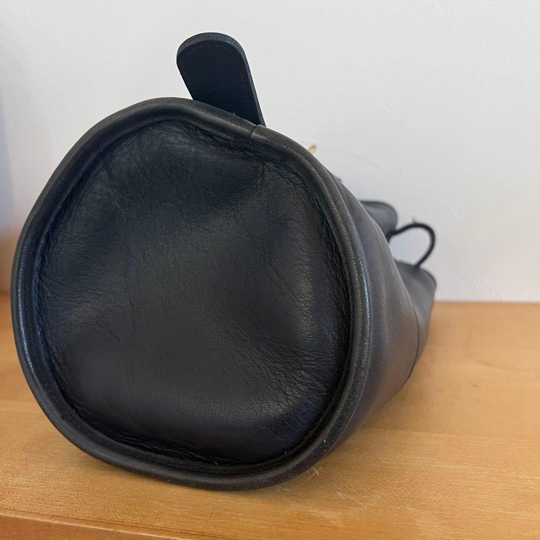 OLD COACH オールドコーチ レザー　9984 巾着　ブラック　USA製