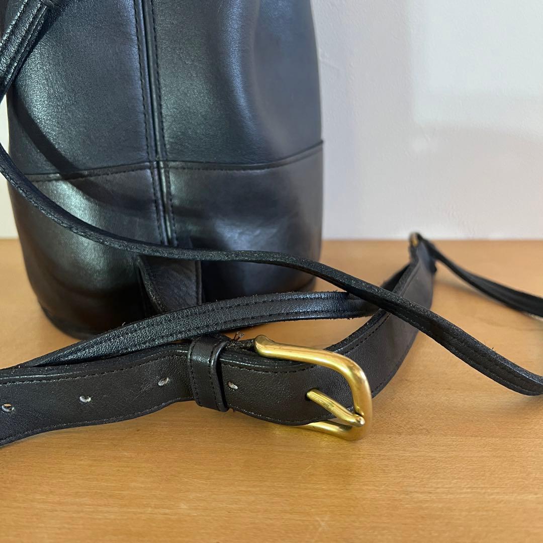 OLD COACH オールドコーチ レザー　9984 巾着　ブラック　USA製