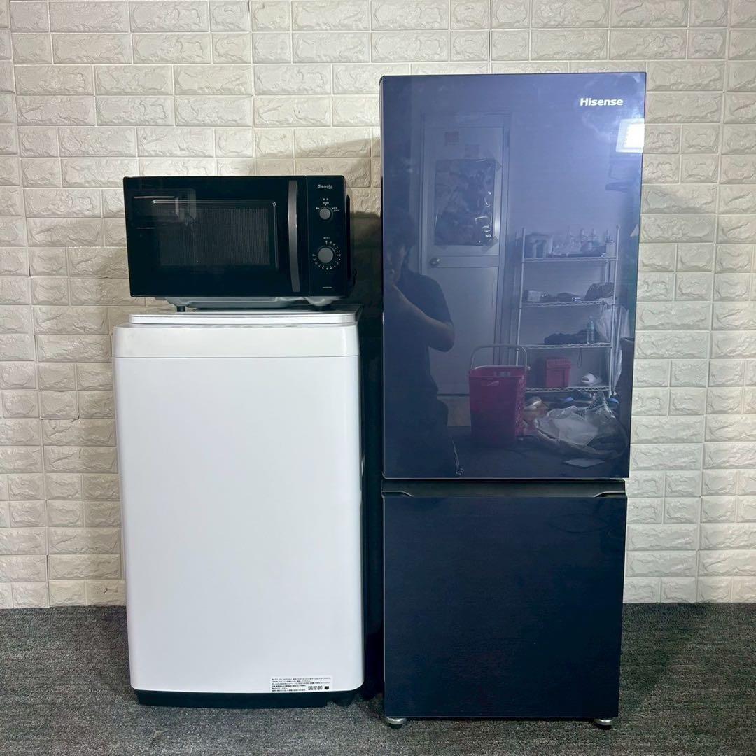 生活家電 3点セット 冷蔵庫 洗濯機 電子レンジ 高年式 1人暮し F089