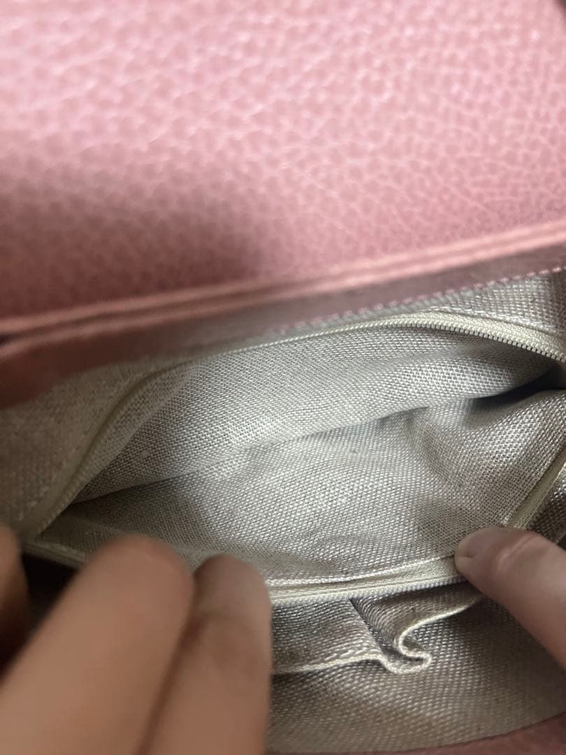 GUCCI ピンクレザー ハンドバッグ
