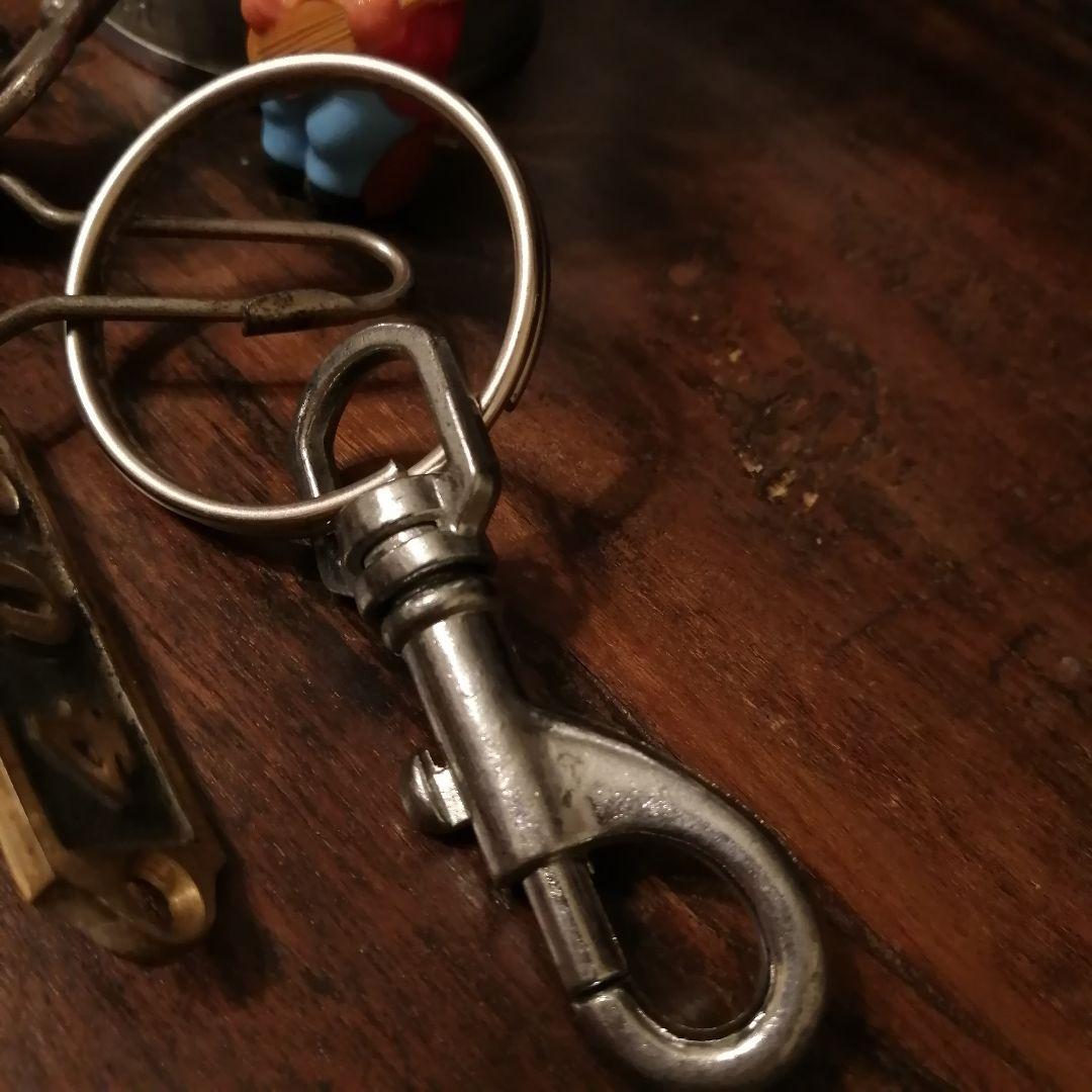 米国製アンティーク キー16本&ナンバー タグ&ナスカン&キーリングのセット☆鍵