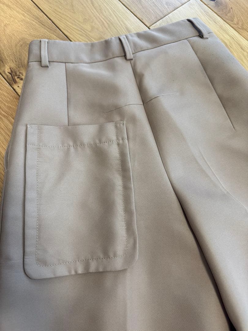 JIL SANDAR ベージュ ワイドレッグキュロット