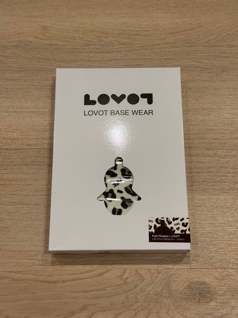 X-girl Stages×LOVOT レオパプリントベロアカットソー