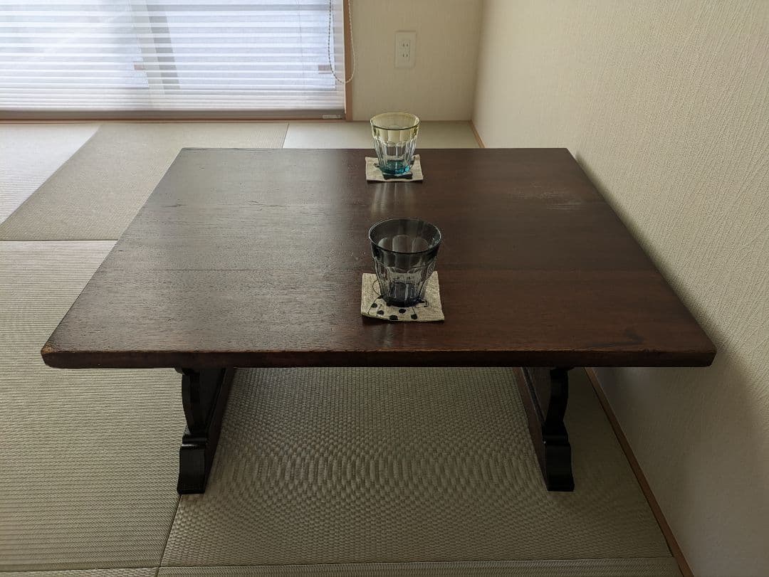 【松本民芸家具】 折りたたみローテーブル 民芸×和モダン コンパクト収納