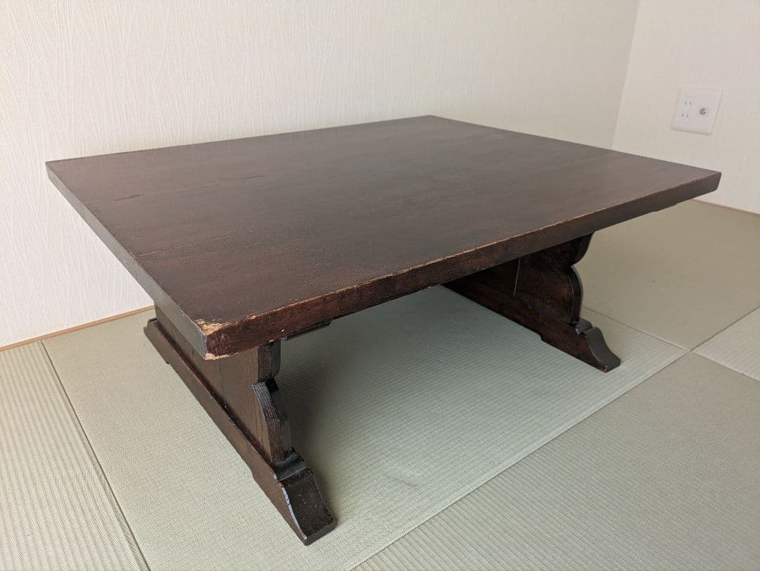 【松本民芸家具】 折りたたみローテーブル 民芸×和モダン コンパクト収納