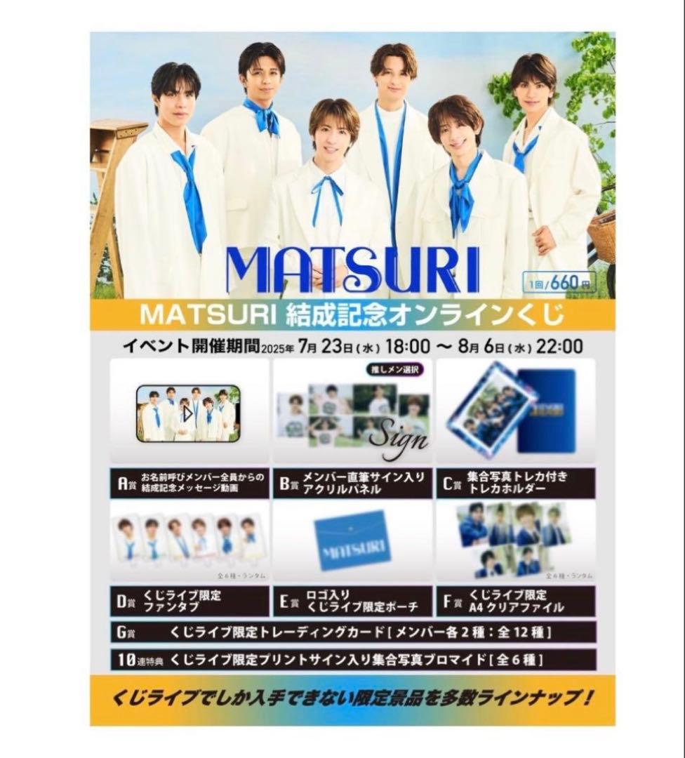 ゆ*❄様 新人賞受賞セールMATSURI 結成記念オンラインくじ アクリルパネル