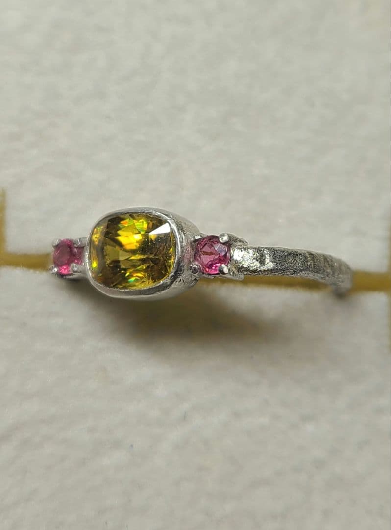 minはる★天然スフェーン★リング、ペンダントオーダー