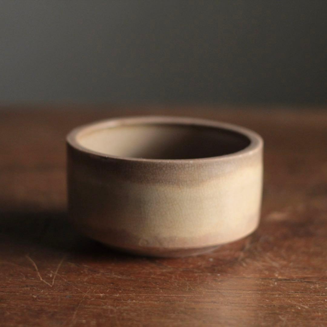 煙の出た 瀬戸 灰釉 野香炉 半筒碗 古美術 古道具 アンティーク
