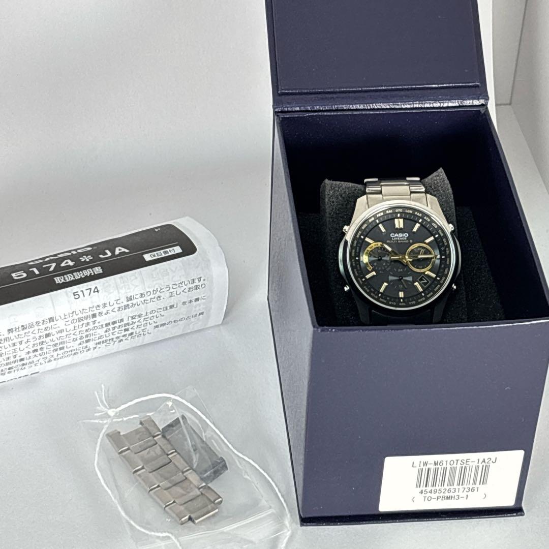 【稼働 付属品】美品 カシオ メンズ腕時計 クロノグラフ LENEAGE