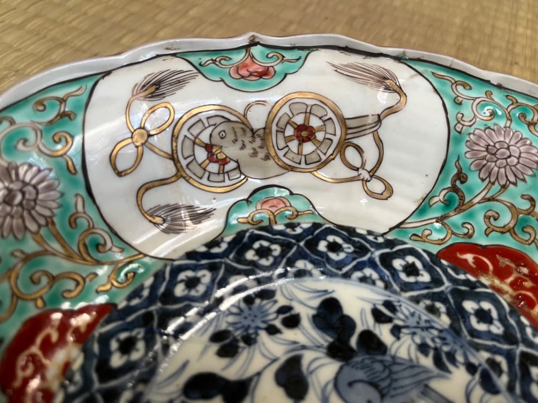 【送料込み】古伊万里　有田焼　「乾」　絵皿