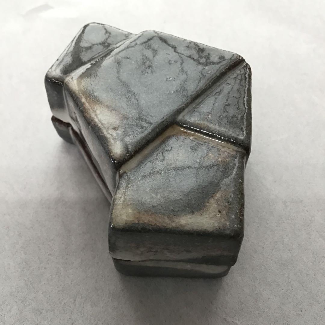 茶道具　萩焼「結文」　香合　田原陶兵衛作　栞　共箱　S79KG