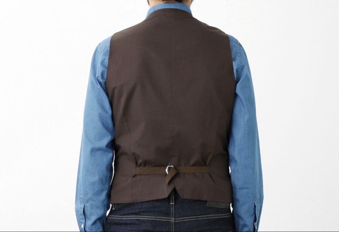 【未使用級】タリアトーレ TAGLIATORE ジレ ブラウンSize48