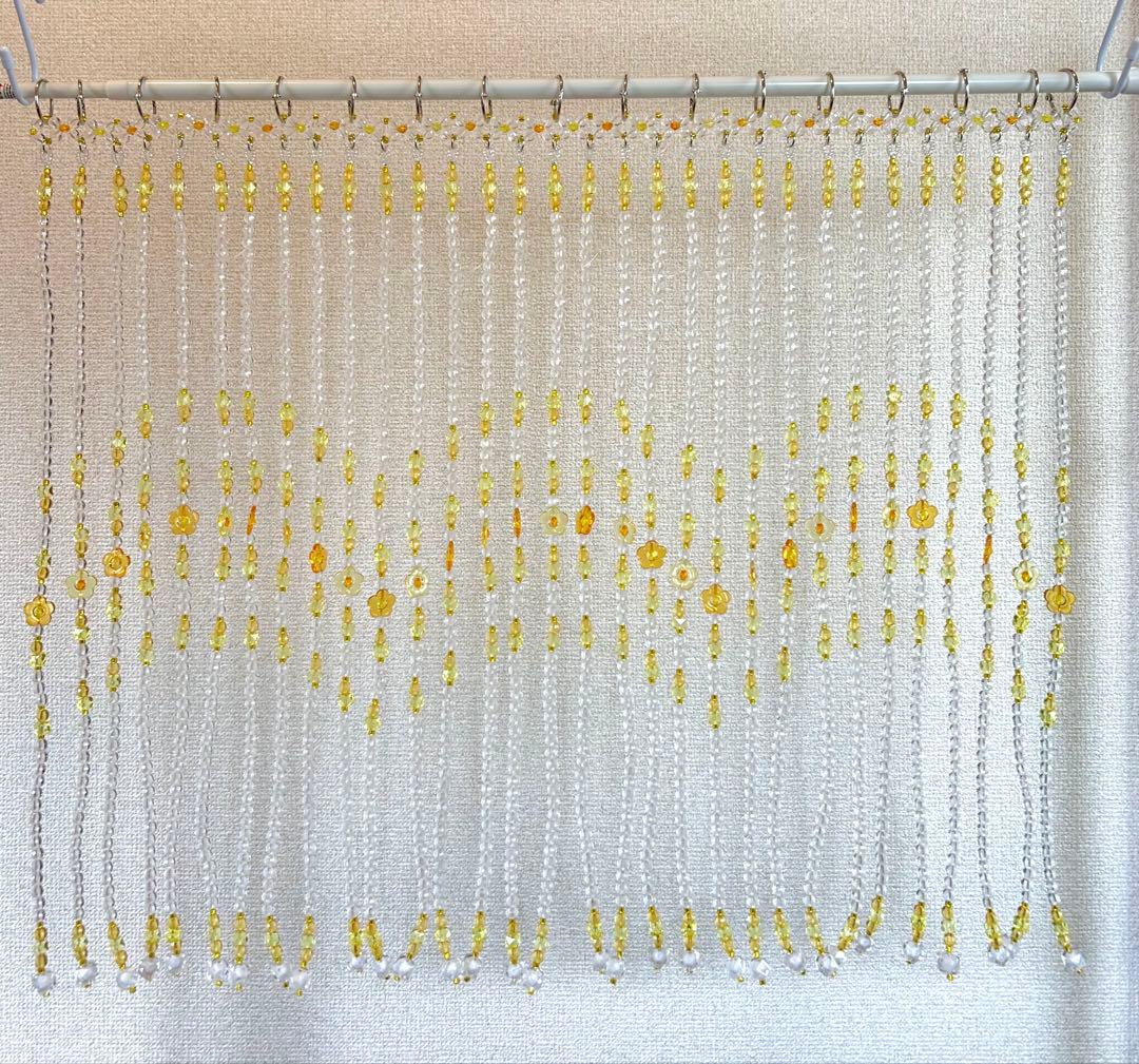 Tamaのれん　ビーズのれん　ビーズカーテン　フラワービーズのれん　珠のれん