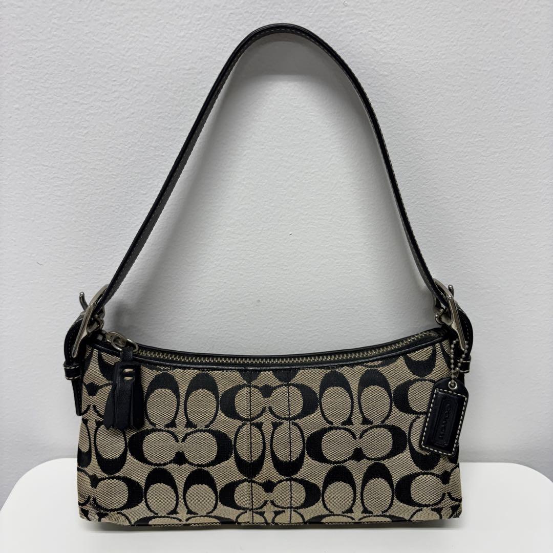 COACH コーチ 6371 シグネチャー ワンショルダーバッグ 肩掛け　黒