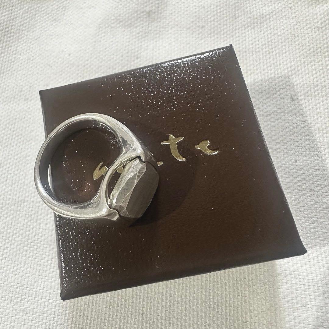 agate シルバー　リング　シグネットリング　silver spoon 11号