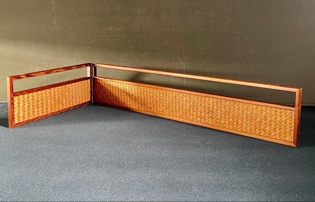 特価❣️【美品】「祖」 網代 楼閣山水 両面使い 立礼 点茶盤 風炉先屏風 （B）