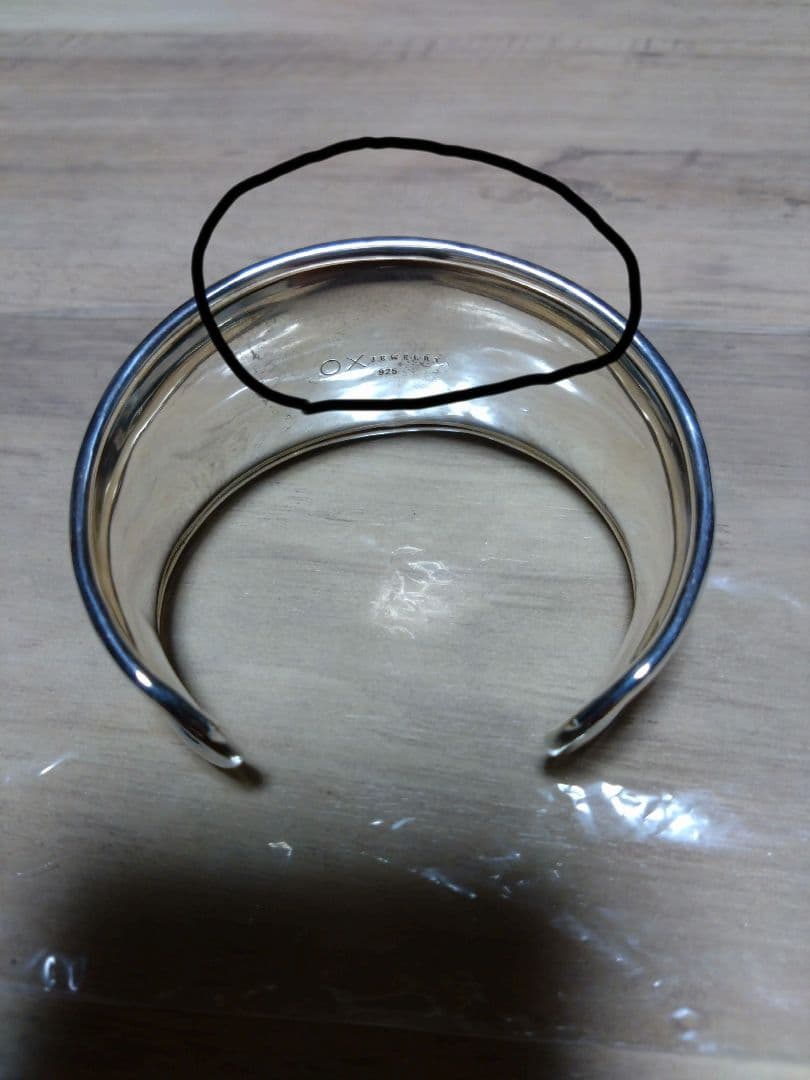アクセサリー OX JEWELRY High-End SILVER CURVE BANGLE