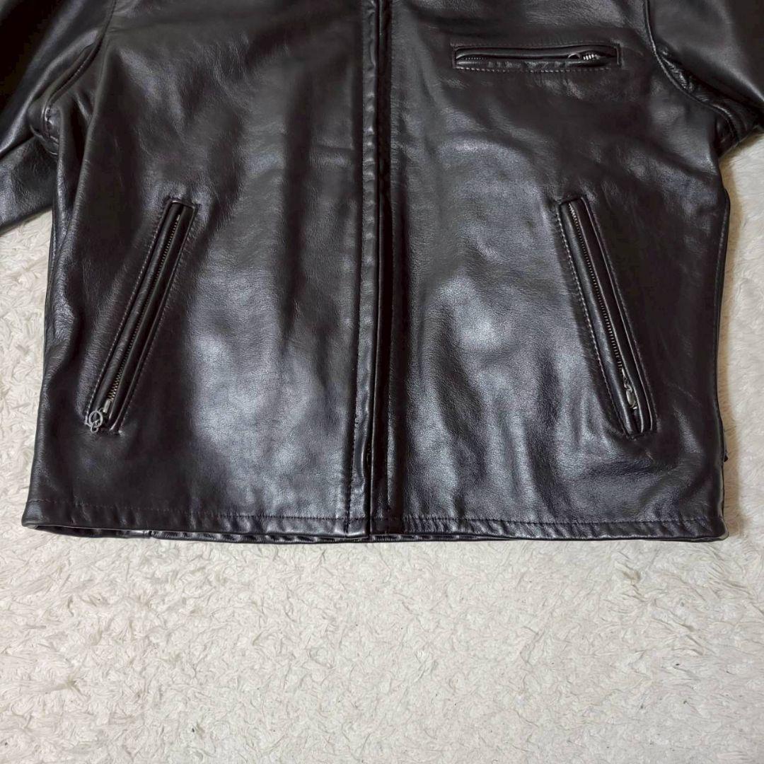 希少42サイズ✨ Schott 652H ホースハイド ライダーストラッカー 黒