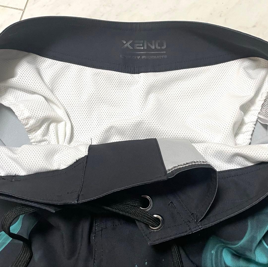 XENO サーフパンツ FLAME BLACK BLUE Lサイズ